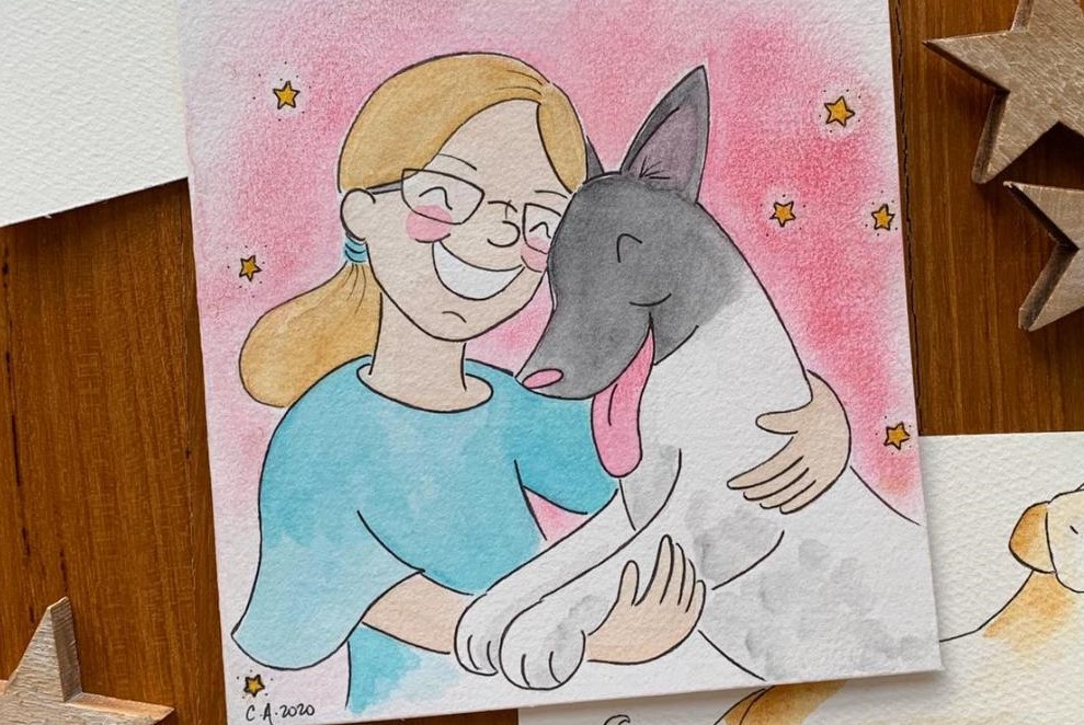 Pepper portrait farewell card